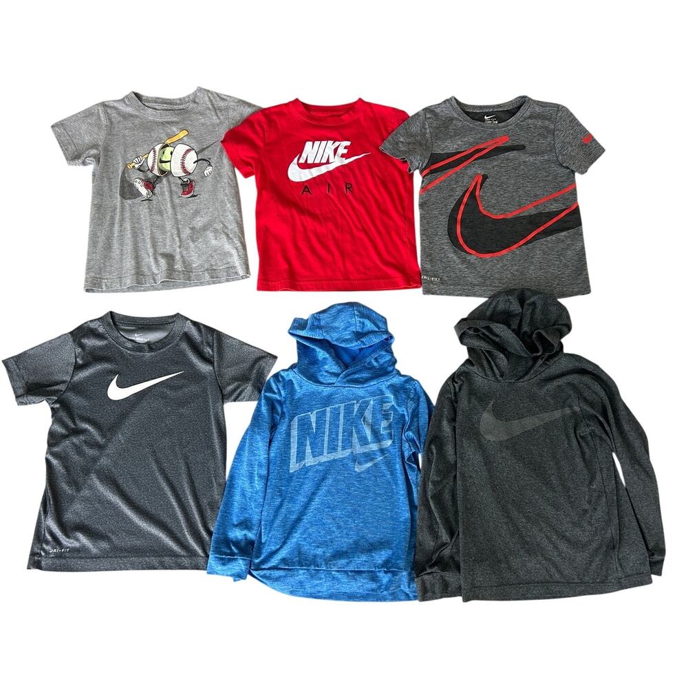 Nike Boys Size 7 Tops Bundle – Tees & Long Sleeve Hoodies